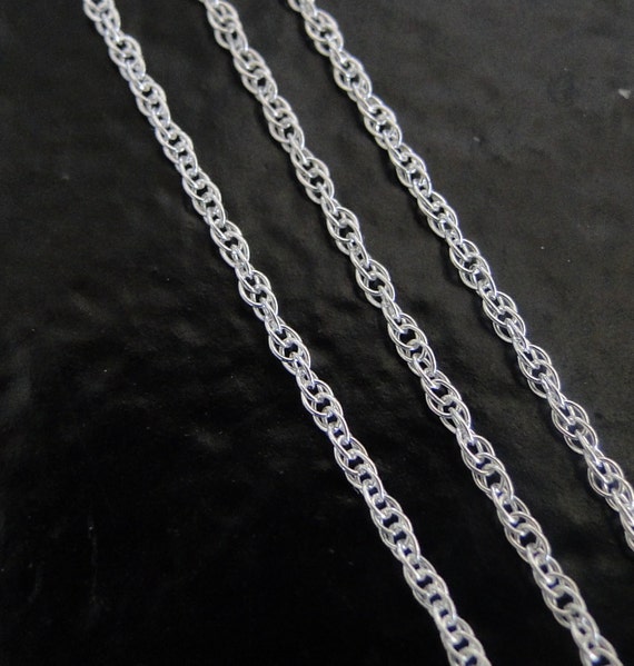 Light Rope Chain Necklace 1.3mm Width Sterling Silver - Made in the USA Light Rope Chain Necklace 1.3mm Width Sterling Silver - Made in the USA