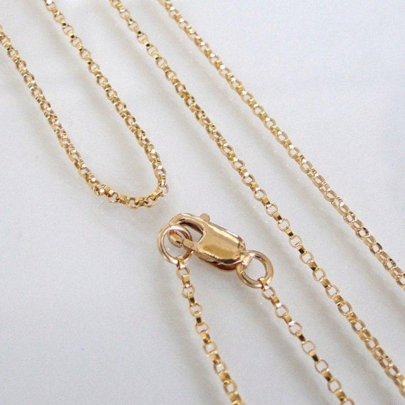 21 Inch 14K Gold Filled 1.1mm Rolo Chain With Lobster Clasp All Lengths Available C24