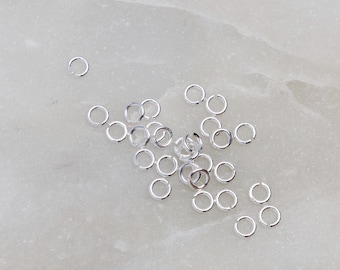 100pcs - .925 Sterling Silver 3mm Open Jump Rings 22g, Made in USA, SS5