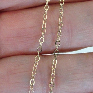 15 Inch 14K Gold Filled Cable Chain Necklace Custom Lengths Available, Made in USA/Italy, CG1 image 2