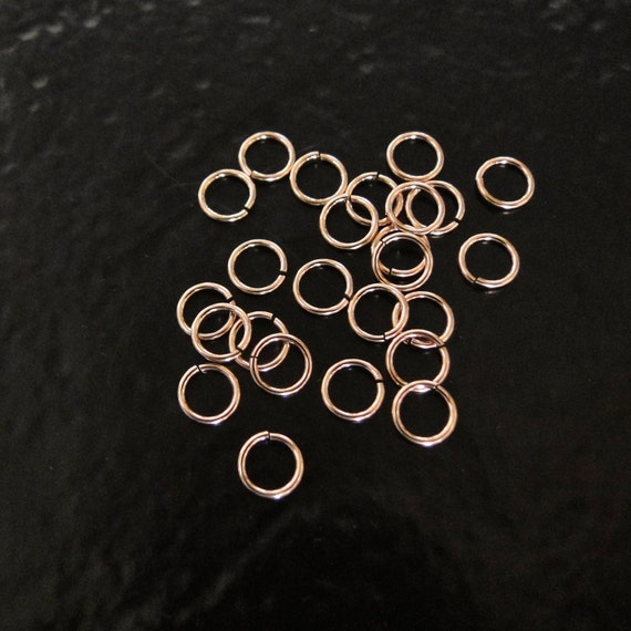 100pcs 14K Gold Filled 4mm Open Jump Rings 22ga, Made in USA, GF8 