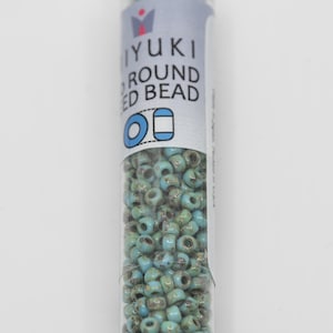 Miyuki 8/0 Round Beads Seafoam Green Matte 22 Grams, The Beadsmith, Made In Japan, T429