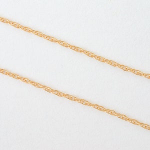 14K Solid Gold 1,4 mm Seilkette, Made in USA, SG21