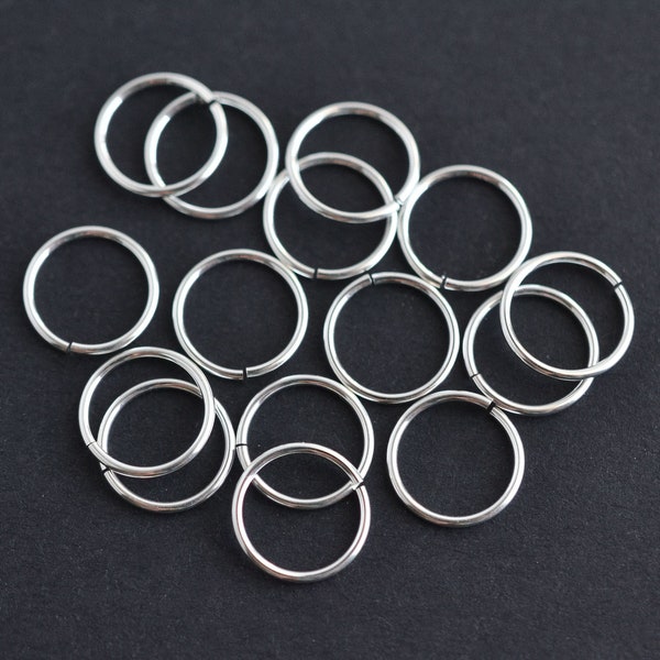 25pcs - .925 Sterling Silver 9mm Open Jump Rings 20.5ga, Made in USA, A111