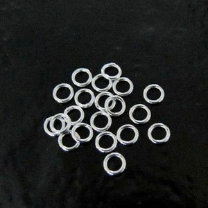 50pcs - .925 Sterling Silver 4mm CLOSED Jump Rings 21ga, Made in India, SS12