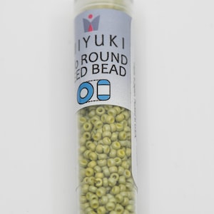 11-4697, Miyuki 22g Frost Opaque Glaze Rainbow Olive 11-4697, Miyuki 22g Frost Opaque Glaze Rainbow Olive
