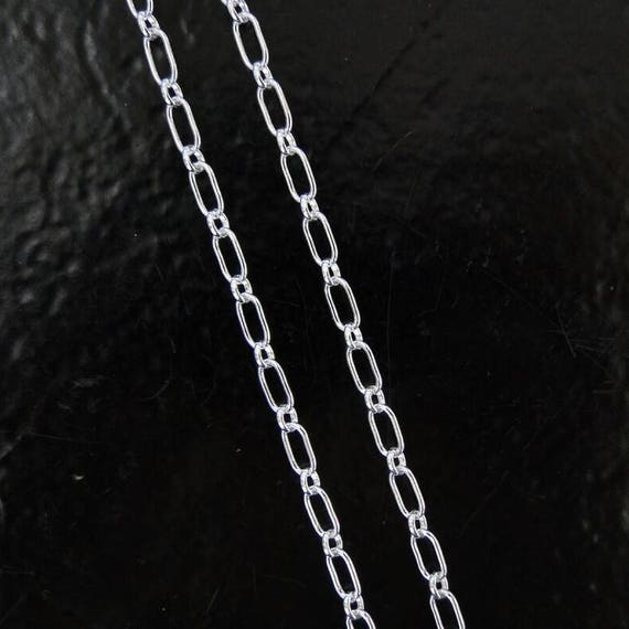 Feet Sterling Silver Long and Short Chain: Custom Lengths, C56