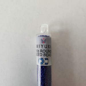 Cuentas redondas Miyuki 11/0 color cobalto opaco, 23,5 gramos, The Beadsmith, fabricadas en Japón, T238