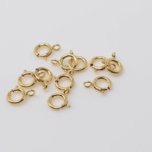 100 Pcs - 14K Gold Filled 5.5mm Spring Ring Clasp, Made in Italy, GF49