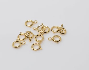 100 Pcs - 14K Gold Filled 5.5mm Spring Ring Clasp, Made in Italy, GF49