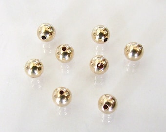 14K Gold Filled 2.5mm Seamless Beads .85mm hole, Made in USA, GF42