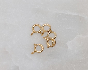 14K Gold Filled 5mm Spring Ring Clasp, Made in Italy, GF1