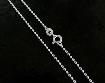 Collar de cadena de bolas de plata de ley de 1,5 mm y 36 pulgadas