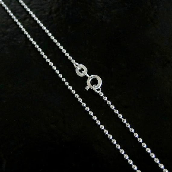 1.5mm Sterling Faceted Ball Chains - 16 1.5mm Sterling Faceted Ball Chains - 16