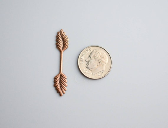 6 Antique Gold Brass Leaf Fold Over Bails 7x35mm AG18 Made in USA 6 Antique Gold Brass Leaf Fold Over Bails 7x35mm AG18 Made in USA