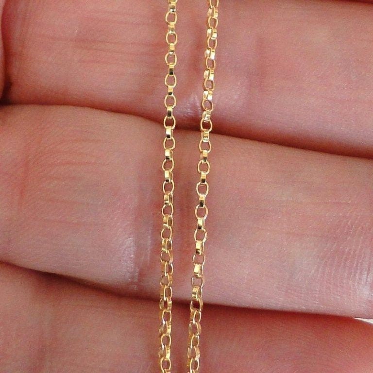 Any Length 14K Gold Filled 1.1mm Rolo Necklace With Lobster Clasp