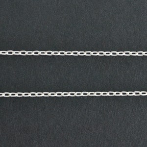 10 Feet - .925 Sterling Silver 2.2x1.5mm Drawn Cable Chain By The Foot, Made in USA, C46