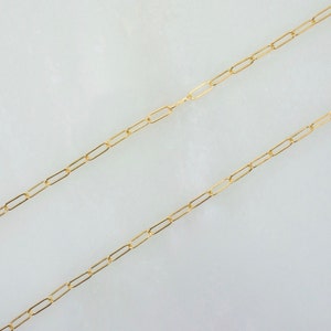 3 Feet 14K Gold Filled 2x5mm Drawn Cable Chain By The Foot, C7