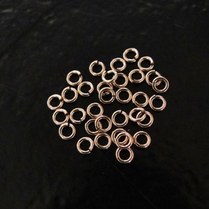 100pcs Rose Gold Filled 3.5mm 20.5 Gauge Open Jump Rings, Made in USA, RG6