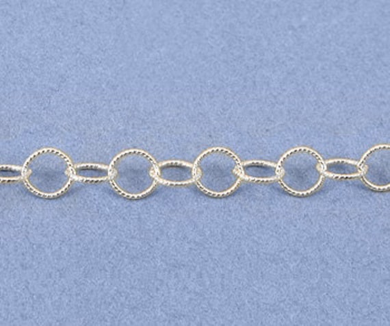 Long 36-inch Length Textured Disk and Bead Necklace Rhodium on Sterling Silver Long 36-inch Length Textured Disk and Bead Necklace Rhodium on Sterling Silver