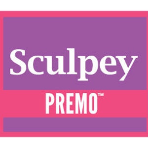May include: A purple and pink package of Sculpey Premo modeling clay. The package is labeled with the Sculpey Premo logo.