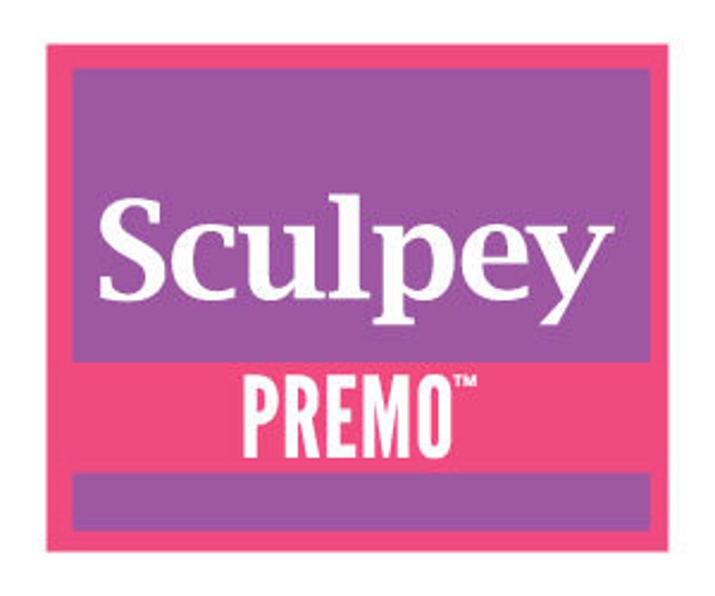 May include: A purple and pink package of Sculpey Premo modeling clay. The package is labeled with the Sculpey Premo logo.