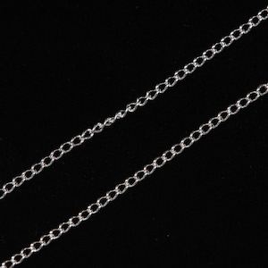 3 Fuß - Sterlingsilber Panzerkette am Fuß - benutzerdefinierte Längen erhältlich, C41b