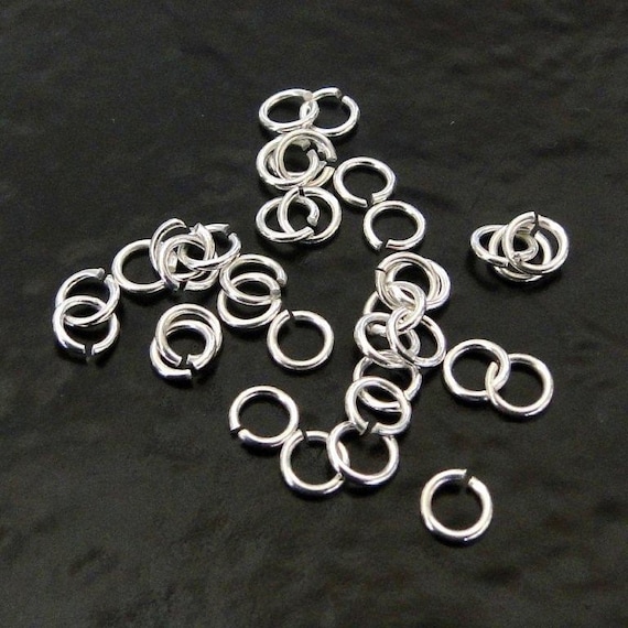 Buy 25pcs Sterling Silver 4mm Open Jump Rings 22ga, Made in