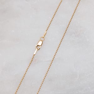 16 Inch - Gold Filled 1mm Ball Chain Necklace