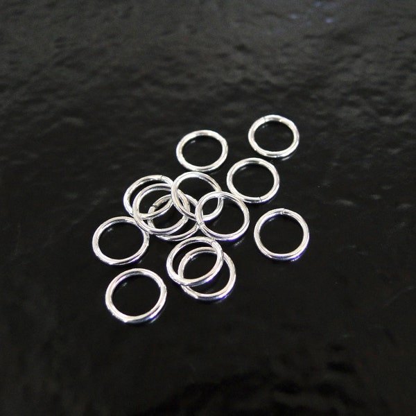 25pcs Sterling Silver 6mm Open Jump Rings 20ga, Made in USA, SS8