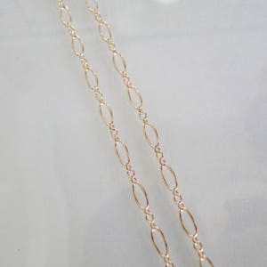 3 Feet 14K Gold Filled Oval Long And Short Chain Necklace 7.5x3.5mm, MADE IN USA, C17