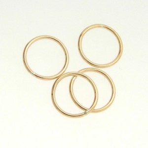 2 Pcs 12mm Circle Link, Closed Connector 14K Gold Filled, Made in USA, GF20