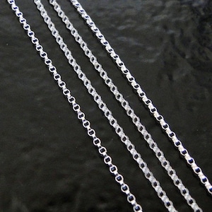 3 Feet - Sterling Silver 1.2mm Rolo Chain By The Foot - All Lengths Available, Made in USA, C60