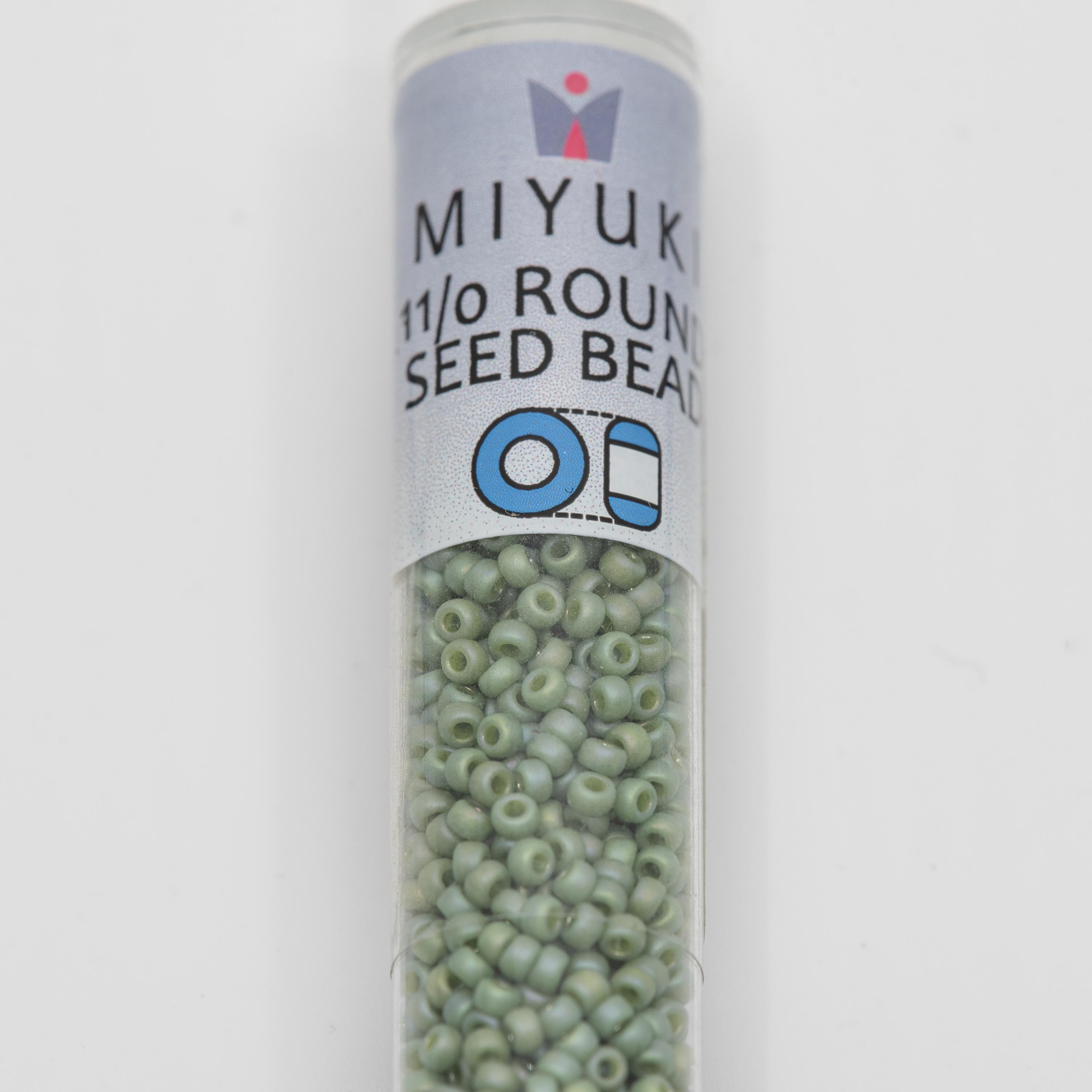 11-4698, Miyuki 22g Frost Opaque Glaze Rainbow Kiwi 11-4698, Miyuki 22g Frost Opaque Glaze Rainbow Kiwi