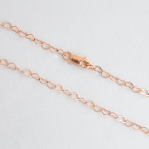 Any Length 12K Rose Gold Filled 3.8mm Heart Chain Necklace With Lobster Clasp, B20