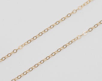 5 Feet 14K Gold Filled Cable Chain Custom Lengths Available Made in USA CG1