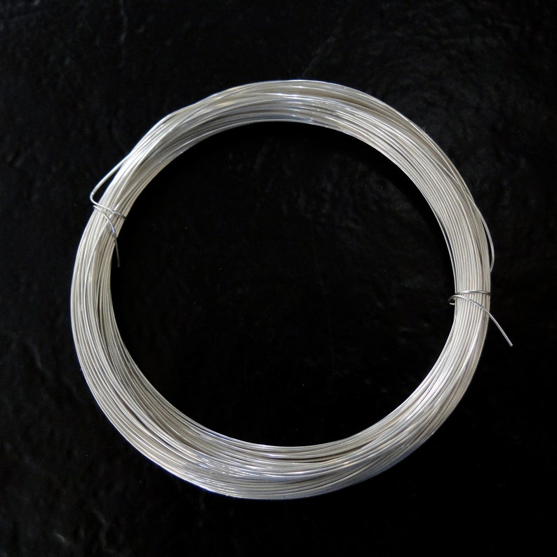 Sterling Silver Round Half Hard Wire - 16, 18, 20, 22, 24, 26 gauge, Made in USA 