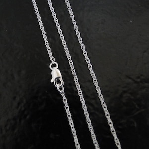 Any Length Sterling Silver 1.3mm Rope Chain Necklace, C62