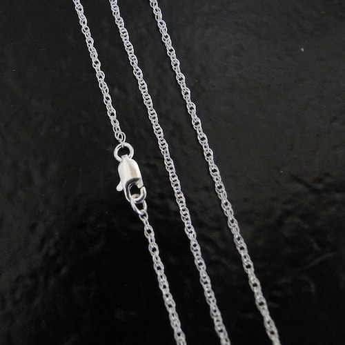 Collier chaîne de 1,3 mm en argent sterling toute longueur, C62