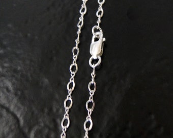 ANY LENGTH Sterling Silver 3.2x2.1mm Figure 8 Chain Necklace, Made in USA/Italy, C53