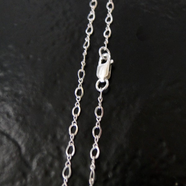 ANY LENGTH Sterling Silver 3.2x2.1mm Figure 8 Chain Necklace, Made in USA/Italy, C53