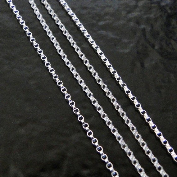 Any Length Sterling Silver Rolo Chain With Lobster Clasp, C60