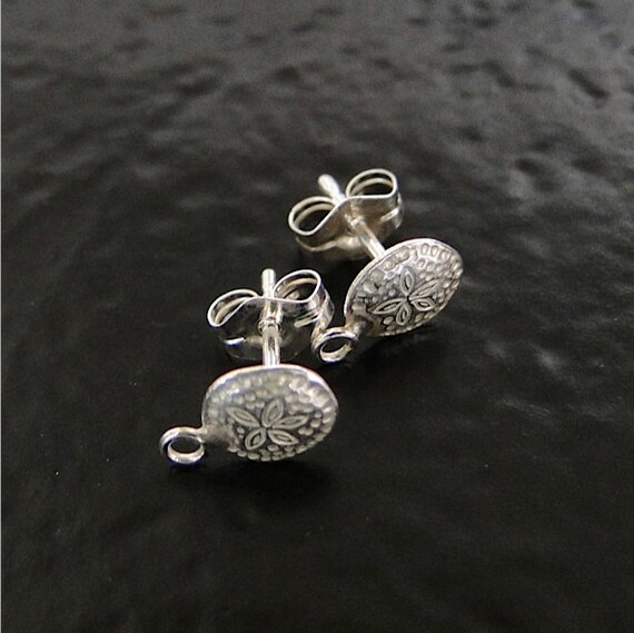 Sterling Silver Sand Dollar Stud Earrings - Made in the USA Sterling Silver Sand Dollar Stud Earrings - Made in the USA