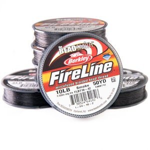 10 LB Fireline Smoke Grey .008IN/.20MM Diameter 50 Yards, the Beadsmith,  Made in USA, T173 