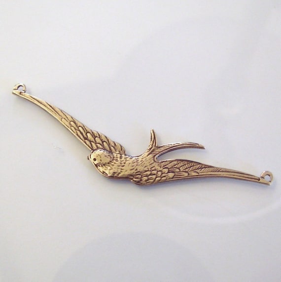 Sparrow Bird Charm Antiqued Sterling Silver Sparrow Bird Charm Antiqued Sterling Silver