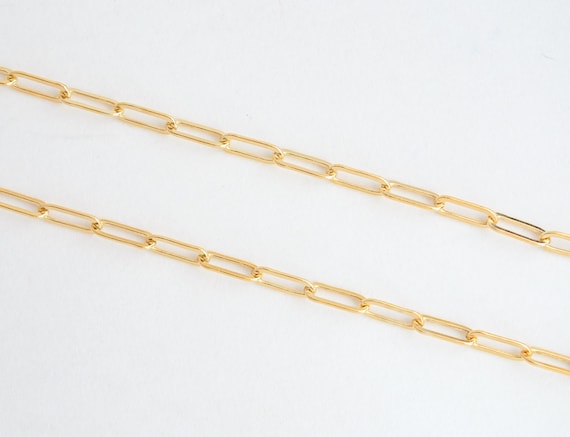 Any Length - 14K Gold Filled 9x3mm Drawn Cable Necklace With