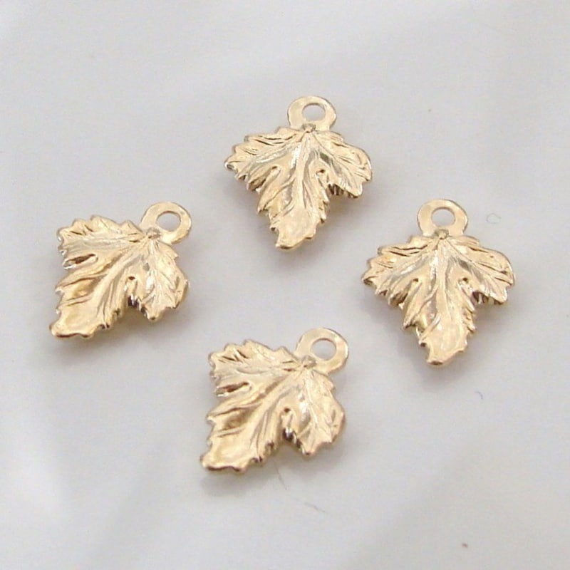 Gold Charm Leaf Necklace