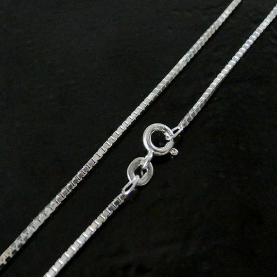 24 inch - Sterling Silver 1.1mm Box Chain Necklace