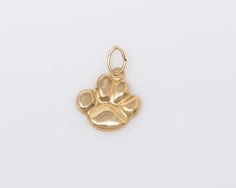 ONE - 14K Gold Filled Paw Print Charm 10mm, GC53