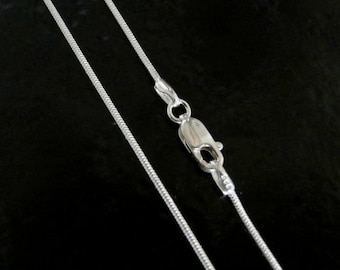 18 Inch - Sterling Silver Snake Chain 1mm Necklace